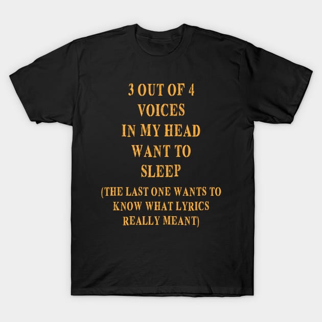 VOICES LYRICS T-Shirt by VIMH